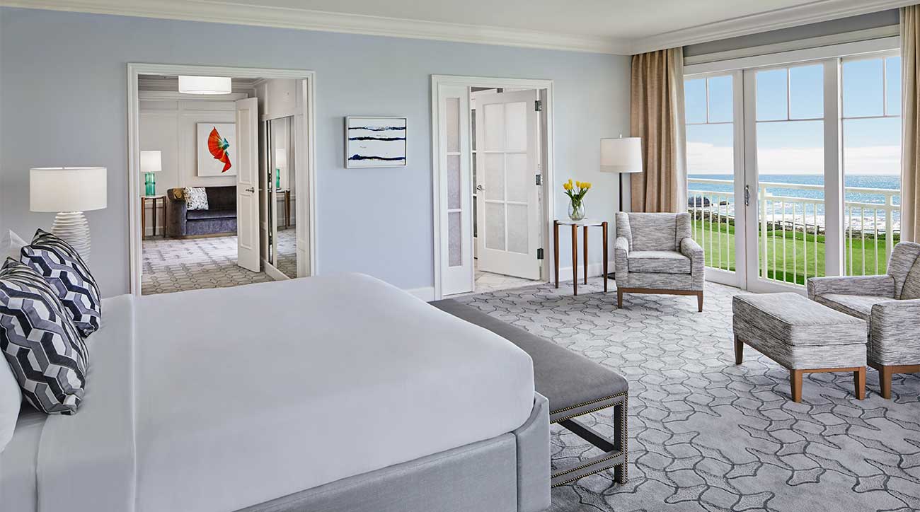 A luxury suite at the Ritz-Carlton in Half Moon Bay.