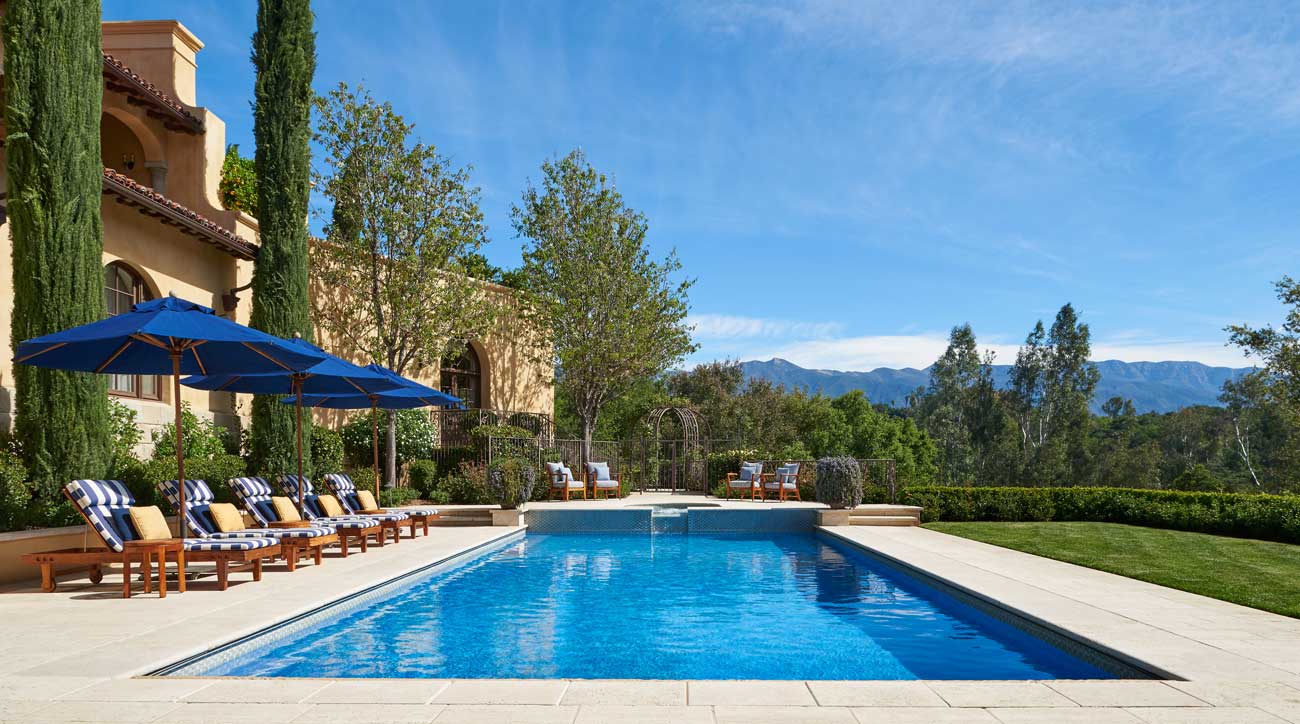One of several pools at the Ojai Valley Inn & Spa.