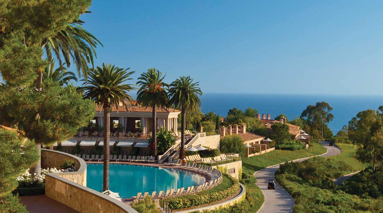 The coliseum pool at The Resort at Pelican Hill has gorgeous ocean views.